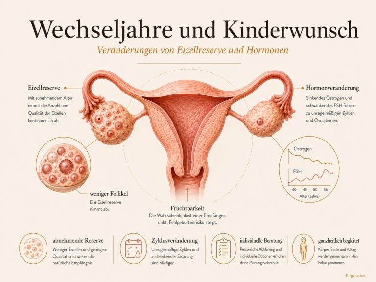 Infografik: Welchen Einfluss haben die Wechseljahre auf Deinen Kinderwunsch?