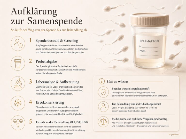 Infografik: Die Samenspende in der Kinderwunschbehandlung