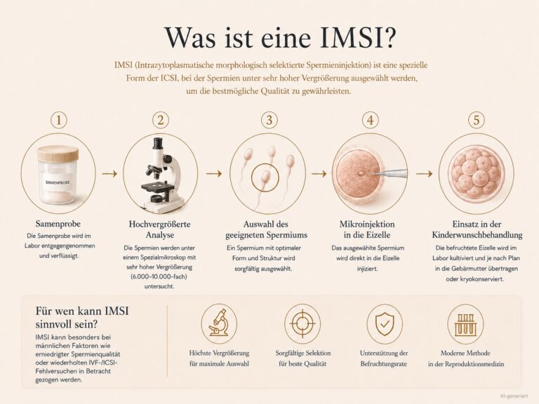 Infografik: Was ist eine IMSI (Intrazytoplasmatisch morphologisch selektierte Spermieninjektion)?