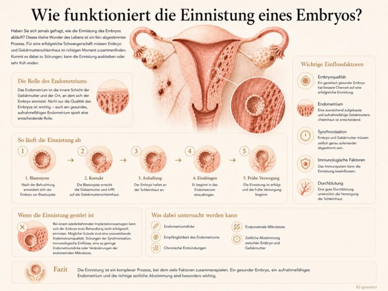 Infografik: Wie funktioniert die Einnistung eines Embryos