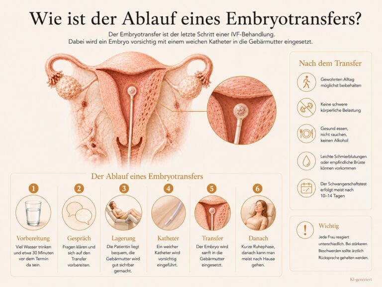 Infografik: Wie ist der Ablauf eines Embryotransfers?