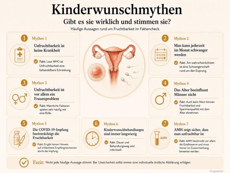 Infografik: Kinderwunschmythen, stimmen sie wirklich?
